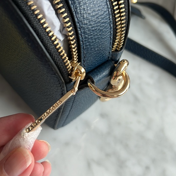 NWOT Marc Jacobs Navy Blue Leather Shutter Crossbody Bag - Picture 8 of 8